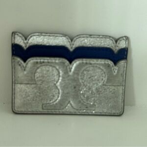 Tory Burch Scallop-T Metallic Card Case
